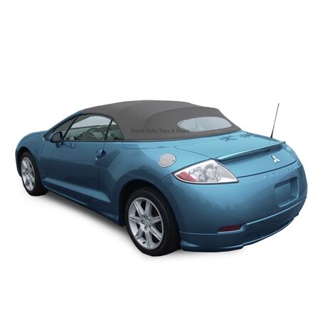 Mitsubishi Convertible Top 2006-2009 Eclipse Spyder Gray Canvas Cloth Glass Rear Window