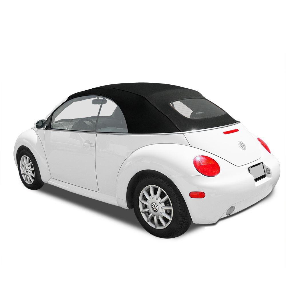 Volkswagen Convertible Top 2003-2010 Beetle Manual Open Black German A5 Canvas Glass Rear Window