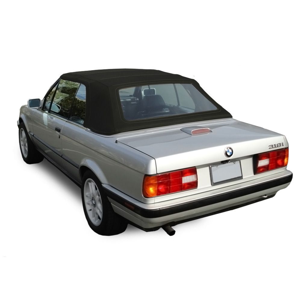 BMW Convertible Top 1987-1993 3 Series (E30) Black Sun-Fast Canvas Plastic Rear Window