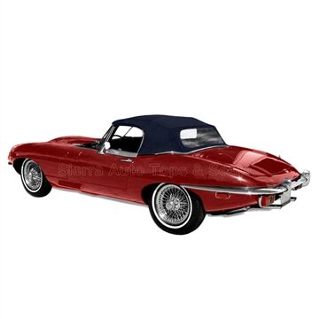 Jaguar Convertible Top 1961-1971 XKE Dark Blue Stayfast Canvas Plastic Rear Window