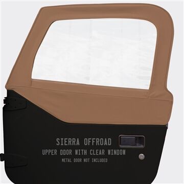 Sierra Offroad 1997-2006 TJ Wrangler Factory Style Upper Doors in Saddle Twill, Pair