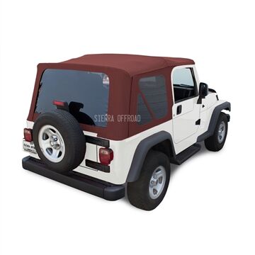Sierra Offroad 2003-2006 TJ Wrangler Soft Top with Tinted Windows, Bordeaux Trilogy Acoustic Vinyl