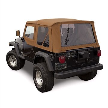 Sierra Offroad 1997-2002 TJ Wrangler Soft Top and Upper Door Skins, Tinted Windows in Spice