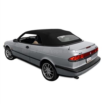 SAAB Convertible Top 1995-1996 900S/900SE Black Canvas Cloth Glass Rear Window