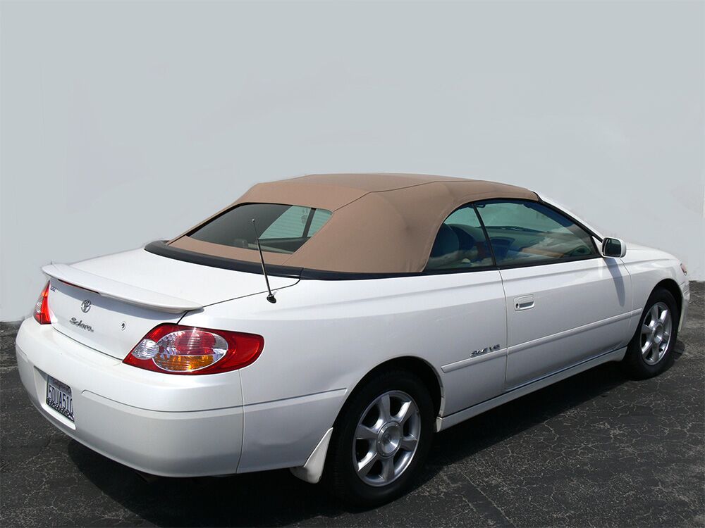 Toyota Convertible Top 2000-2003 Solara Beige Stayfast Canvas Glass Rear Window