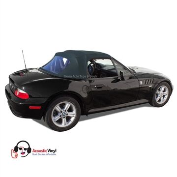 BMW Convertible Top 1996-2002 Z3 Blue Trilogy Acoustic Vinyl Plastic Rear Window