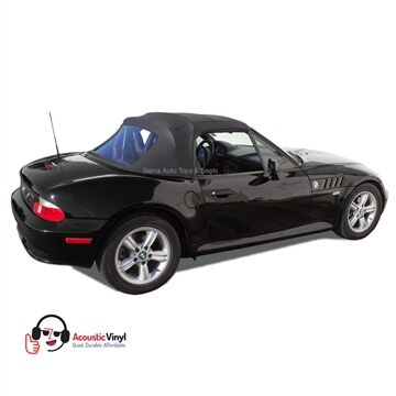 BMW Convertible Top 1996-2002 Z3 Black Trilogy Acoustic Vinyl Plastic Rear Window