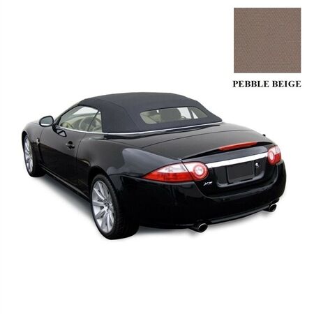 Jaguar Convertible Top 2007–2015 XK/XKR Pebble Beige Twillfast RPC Canvas Glass Rear Window