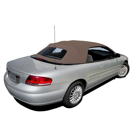 Chrysler Convertible Top 2001-2006 Sebring/Stratus Sandalwood Twill Canvas Glass Rear Window