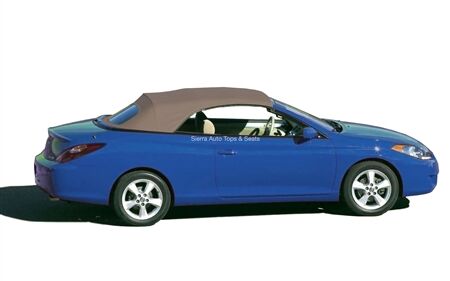 Toyota Convertible Top 2004-2009 Solara Beige Twill Canvas Glass Rear Window