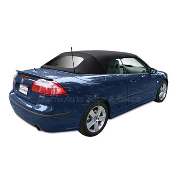 SAAB Convertible Top 1996-1998 900S/900SE Black Twill Canvas No Rear Window