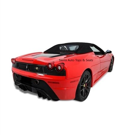 Ferrari Convertible Top 2001-2009 F430/360 Black Twill Canvas Plastic Rear Window