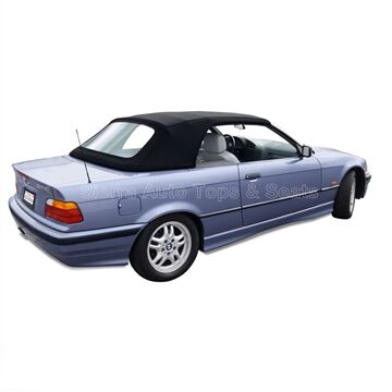 BMW Convertible Top 1994-1999 3 Series (E36) Black TwillFast Canvas Plastic Rear Window