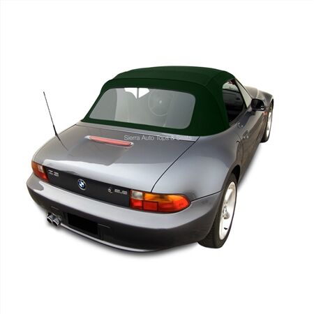 BMW Convertible Top 1996-2002 Z3 TwillFast Canvas English Green Plastic Rear Window