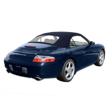 Porsche Convertible Top 1998-2001 996 Carrera Metropol Blue German A5 Canvas Plastic Rear Window
