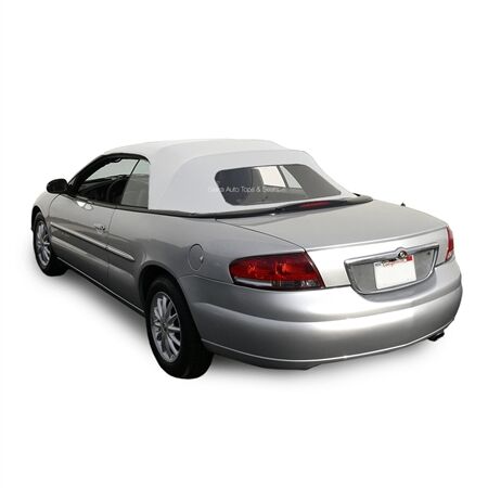 Chrysler Convertible Top 1996-2006 Sebring/Stratus 1-Piece Plastic Rear Window White Sailcloth Vinyl