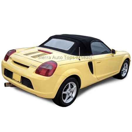 Toyota Convertible Top 2000-2007 MR2 Black Cabrio Grain Vinyl Glass Rear Window