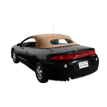 Mitsubishi Convertible Top 1996-1999 Eclipse Tan Cabrio Grain Vinyl Glass Rear Window