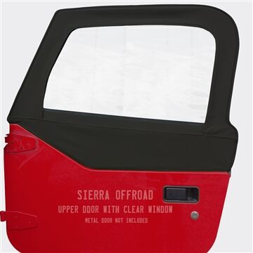 Sierra Offroad 1997-2006 TJ Wrangler Factory Style Upper Doors, Black Denim, Pair