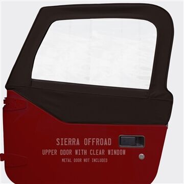 Sierra Offroad 1997-06 TJ Wrangler Factory Style Upper Doors, Black Diamond, Pair
