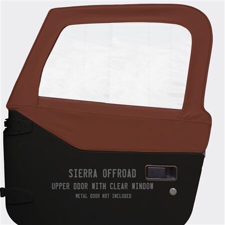 Sierra Offroad 1997-2006 TJ Wrangler Factory Style Upper Doors in Bordeaux Twill, Pair