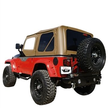Jeep Wrangler TJ Replacement Top Plus with Tinted Windows & Upper Door Skins in Spice Denim